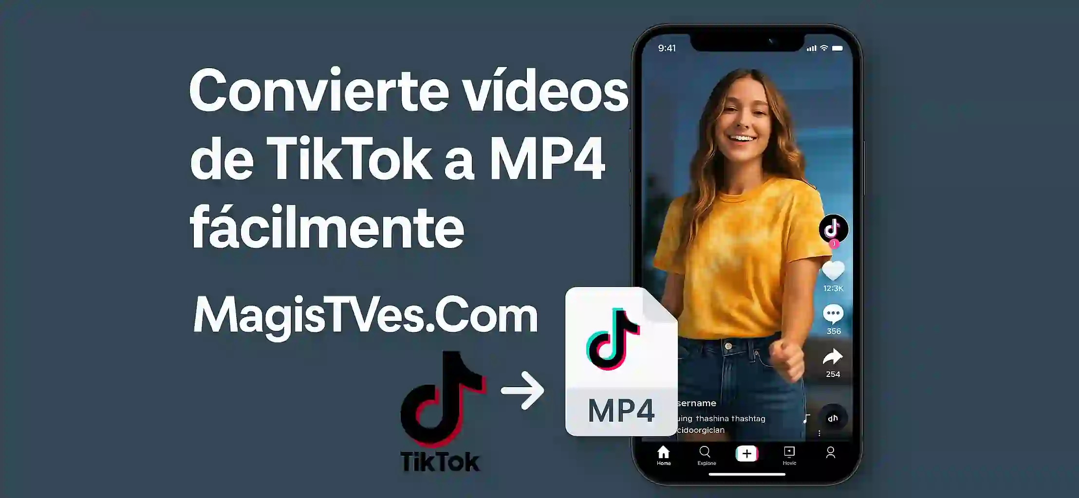 Convierte vídeos de TikTok a MP4 fácilmente